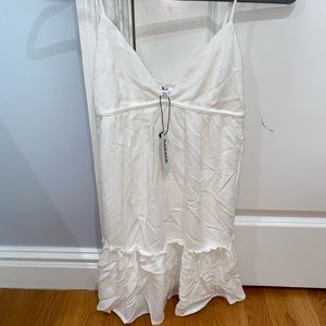 Garage Hayden Tiered Babydoll Dress in White